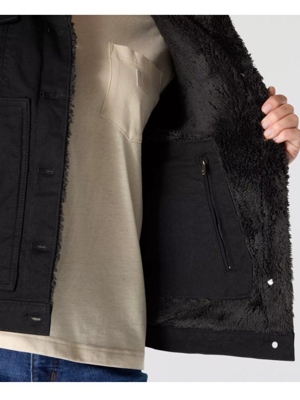Carhartt Women's Rugged Flex® Loose Fit Canvas Sherpa-Lined Jacket NWT sz S - Picture 6 of 9
